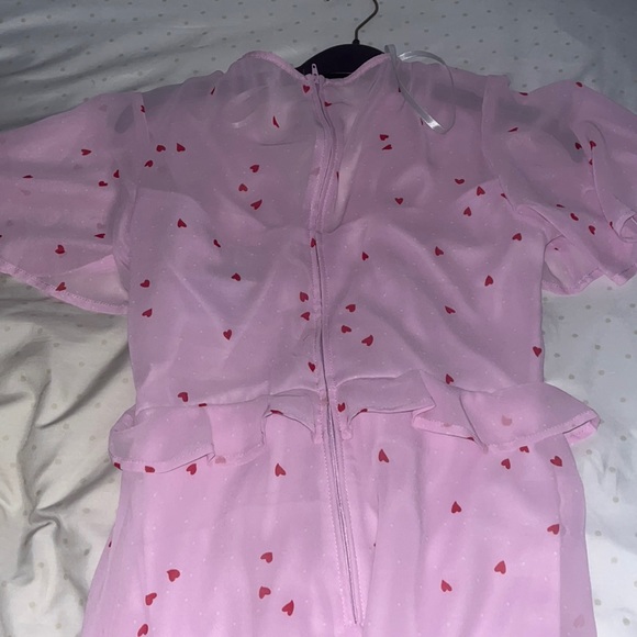 pink with red hearts - Picture 2 of 2